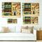 Designart - The Facade of The Buildings In A Cozy Streets - French Country Print on Natural Pine Wood